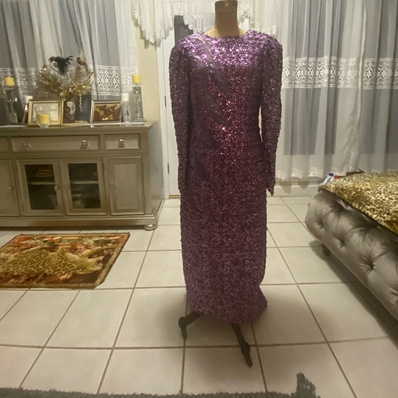 Purple 1970 sequins dress - Picture 1 of 4